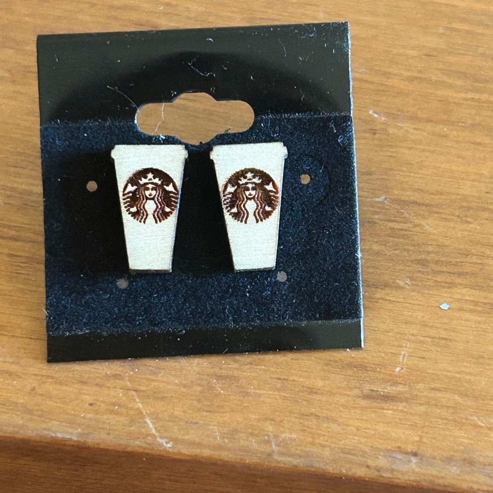Starbucks Tan and Brown Cup Earrings